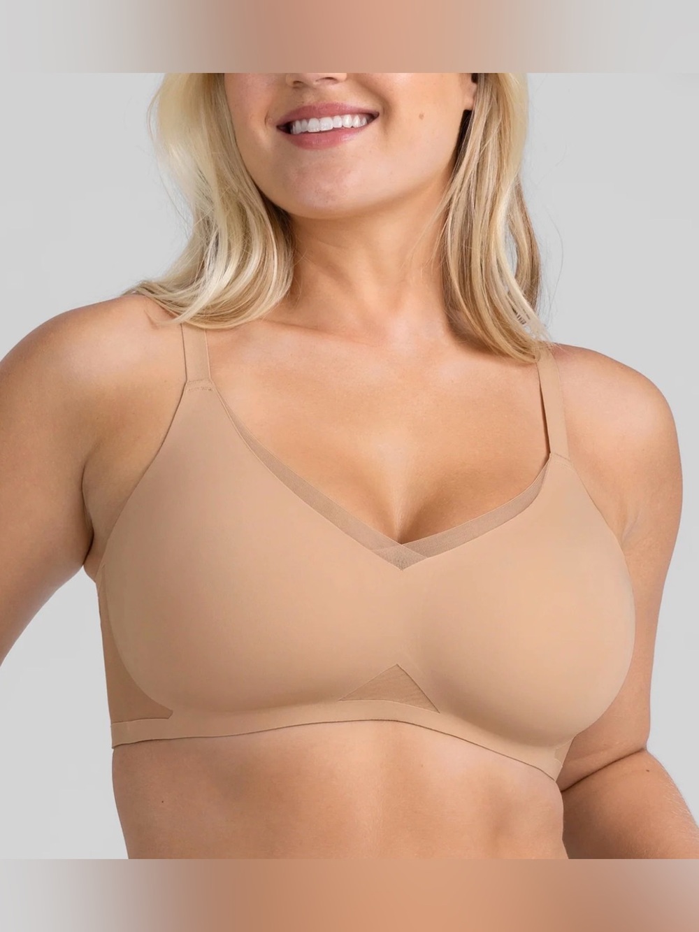 HONEYLOVE Women’s Crossover Wireless Bra Size 32D/DD (E) in Blush - Picture 2 of 10